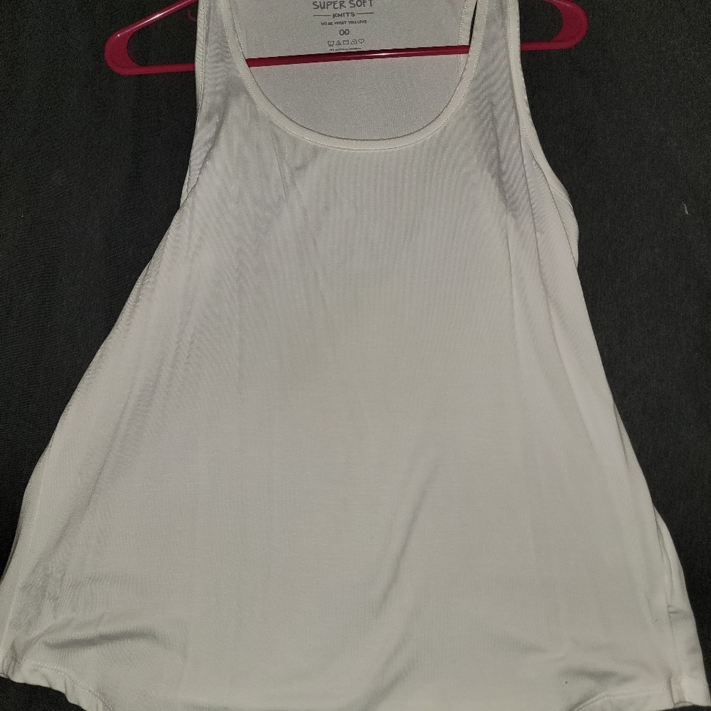 Torrid Super Soft Knit Wide Hem Tank Top -  XL/1X - (Torrid Sizing 00) - White